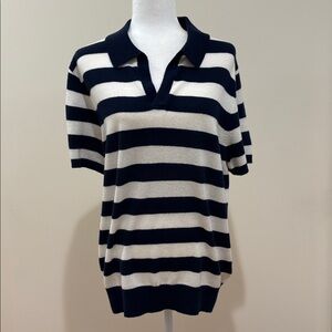 J. Crew Mens Cashmere Short-sleeve Johnny Collar Sweater Polo